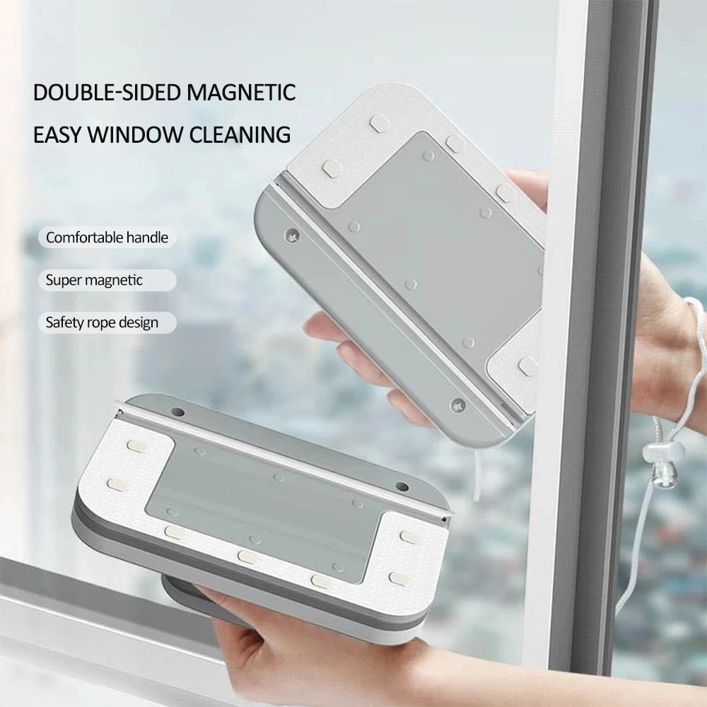 2024 Magnetic Window Cleaner Brush Double-Sided Automatic Water Discharge Wiper for Effortless Glass Cleaning