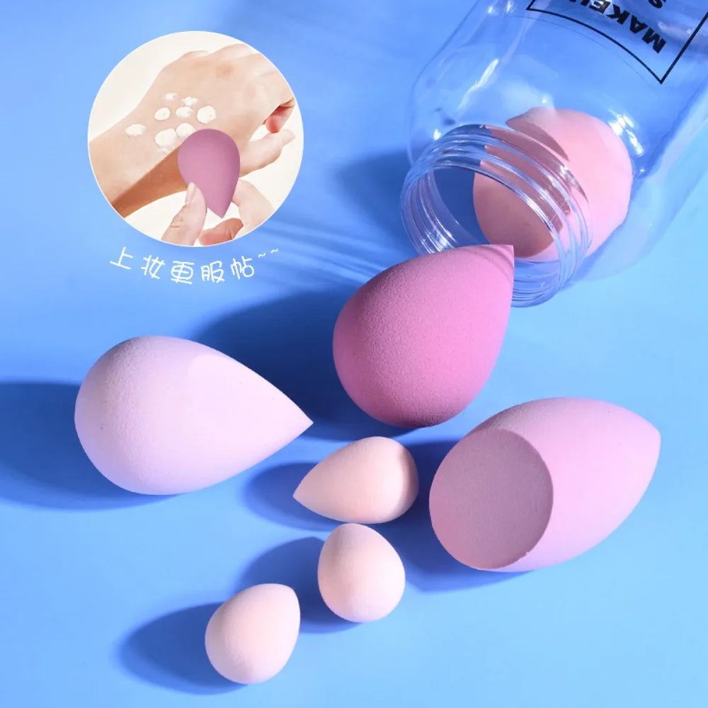 12/14Pcs Makeup Sponge Blender Beauty Egg Set with Storage Bottle