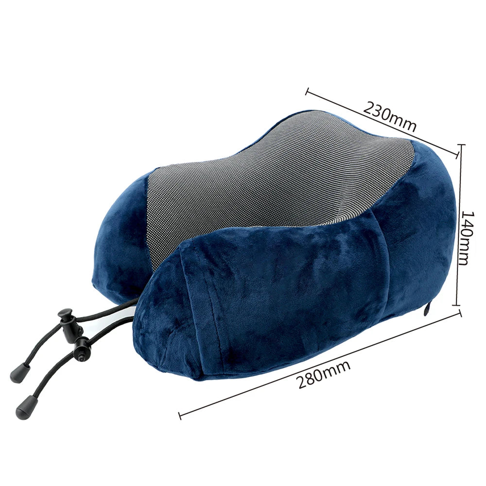 Soft Travel Pillow U Shaped Memory Foam Neck Cushion for Airplanes