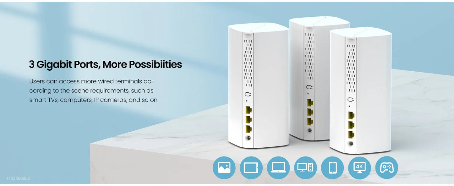 Tenda AX3000 WiFi6 Mesh System EM/MX12 Router 7000 sq.ft.