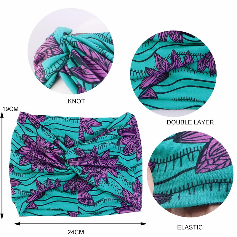 Headbands For Women Solid Color Elastic Wide Turban Headwrap Yoga Makeup Hair Accessories