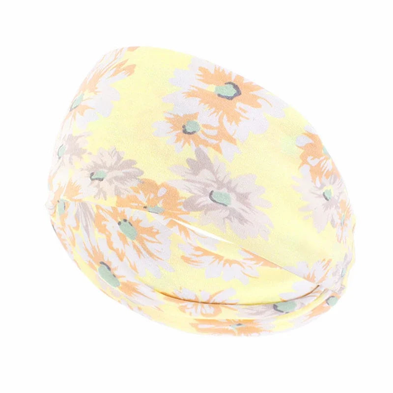 Headbands For Women Solid Color Elastic Wide Turban Headwrap Yoga Makeup Hair Accessories