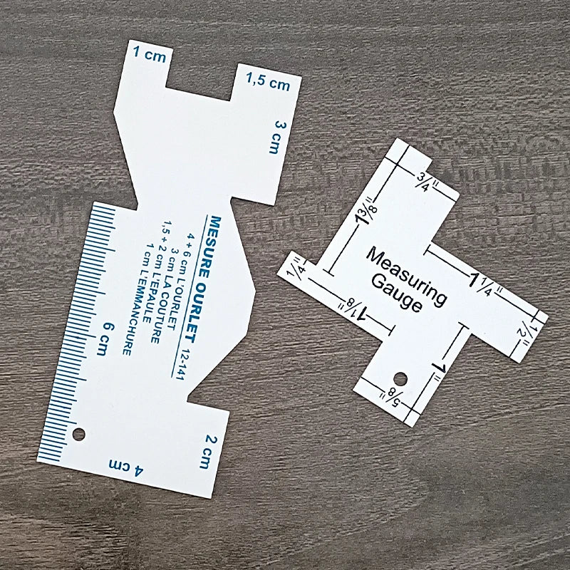 Precision Seam Measuring Gauge Quilting Ruler Template for Sewing and DIY Patchwork Craft Accessories 1 or 2 Pieces