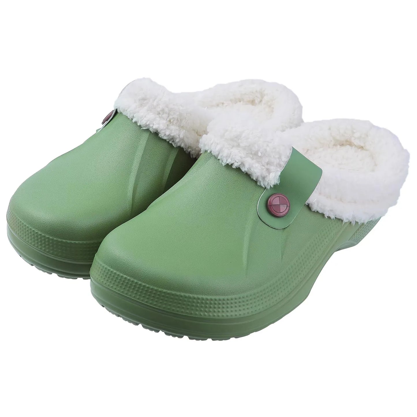 Crestar Women and Men Fur Lined Clogs Memory Foam Slippers