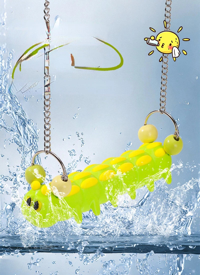 Bird and Parrot Toys Swing Bird Cage Decoration Bird Accessories Toys for Birds Chewable Bite Hanging Perch