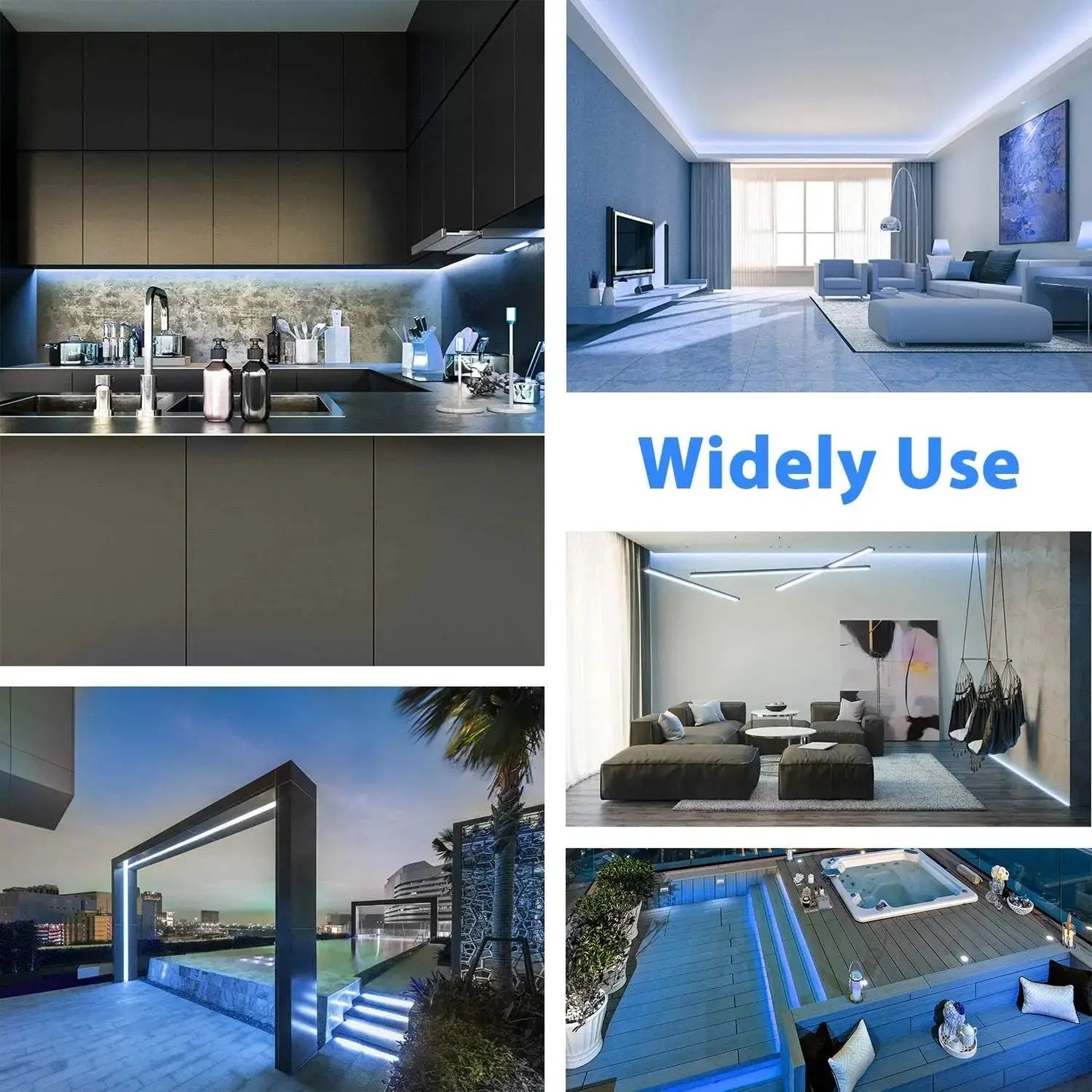 RGB LED Strip Silicone Neon Lights Waterproof Dimmable Remote 5V 108Leds/M Room Decor