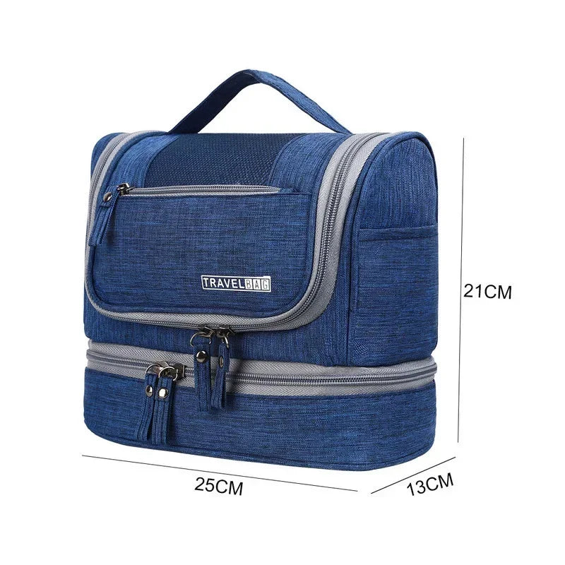 Men and Women Oxford Travel Makeup Bag Hanging Organizer Cosmetic Toiletry Case