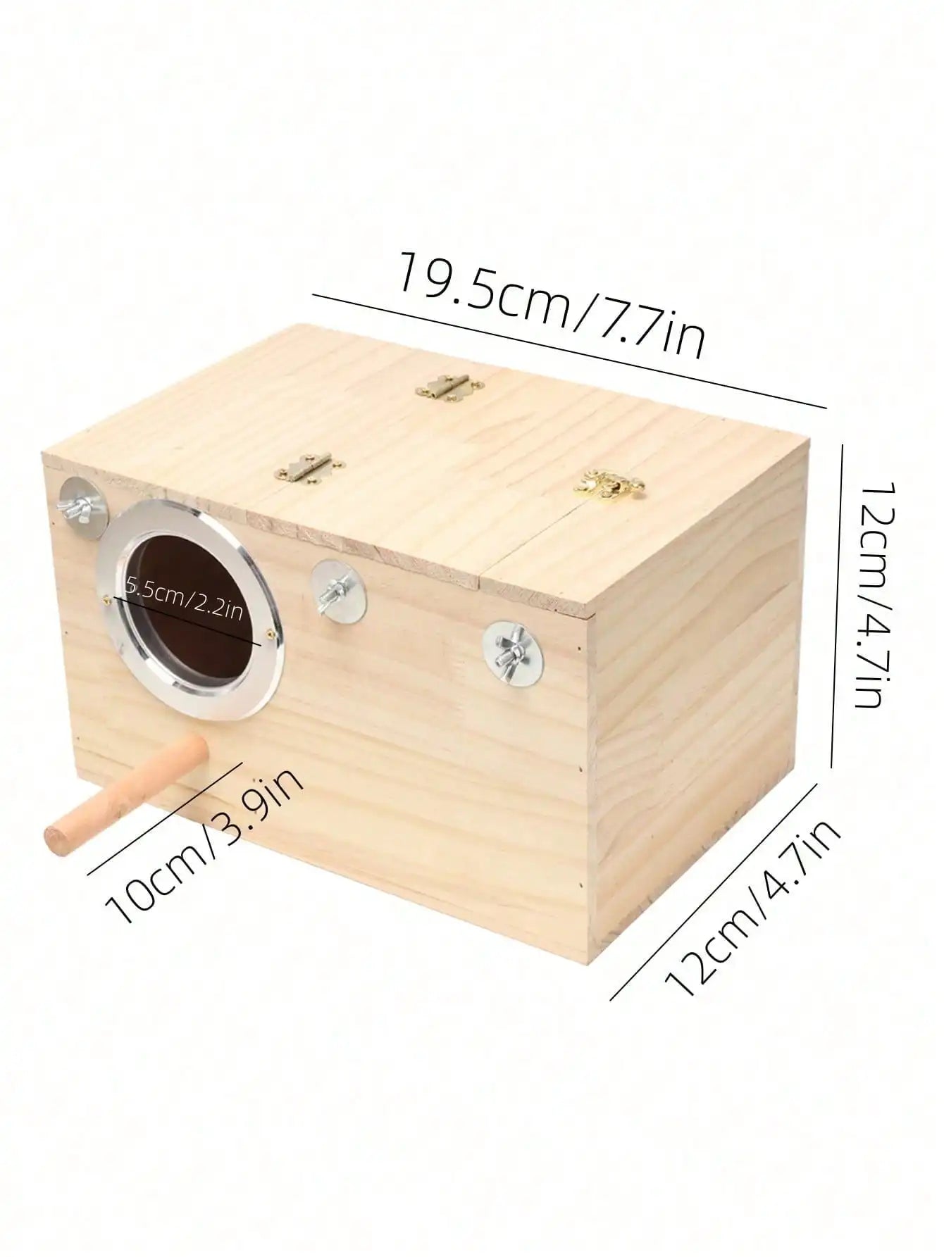 Parakeet Nest Box Bird House Wood Breeding Box Parrot Mating Box, Hamster Nest, Suitable For Lovebirds, Cockatoos, Budgies, Finc