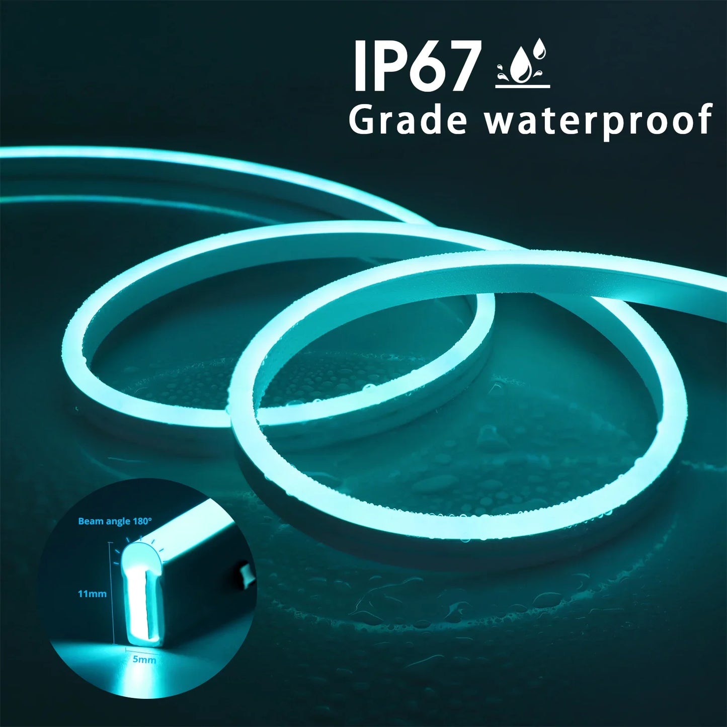 Smart LED Strip Lights RGB Neon Sign Tape USB Bluetooth App Remote Control Flexible Backlight Gaming Room Decor