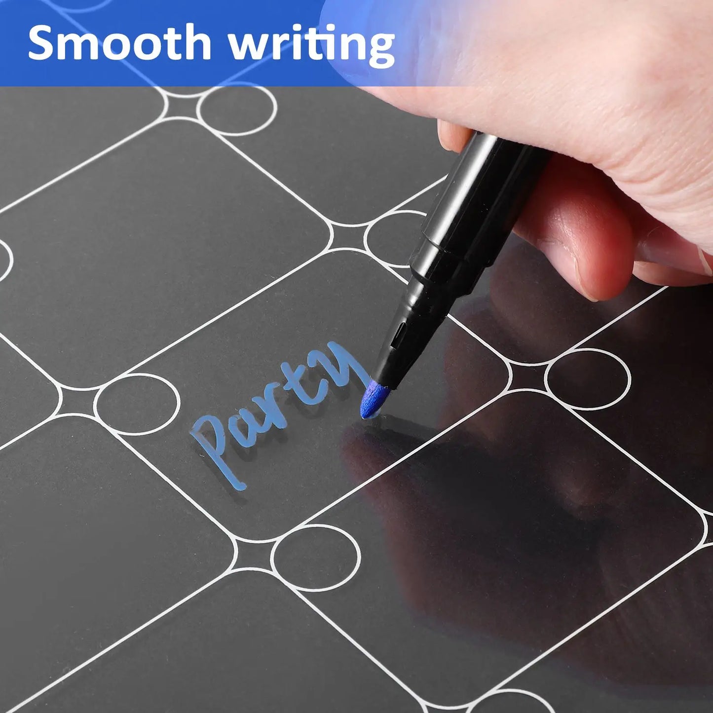 2 Piece Acrylic Monthly Weekly Schedule Planner Boards Erasable Wall Mounted Calendar Whiteboard Set