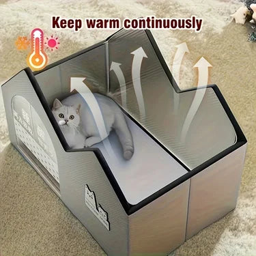 Summer Cooling Pet House for Cats and Dogs Portable Ice Shelter with Air Conditioning Design Ideal for Hot Weather