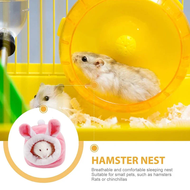 Hamster Cotton Nest Pet Warm Winter Supplies Winter Sleeping Bag House Small Fossa Gold Silk Bear House Mouse Nest Sleeping Bag