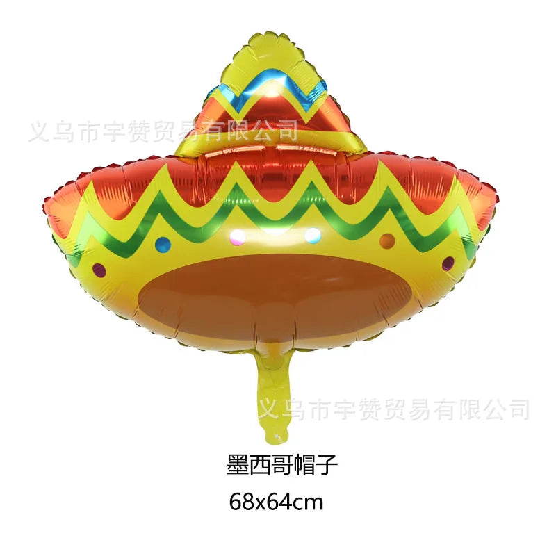 Festival Party Mexican Aluminum Balloons