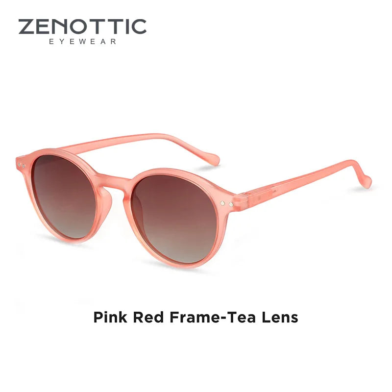 Zenottic Retro Circular Polarized Sunglasses for Men and Women Small Round Vintage Style UV400 Protection