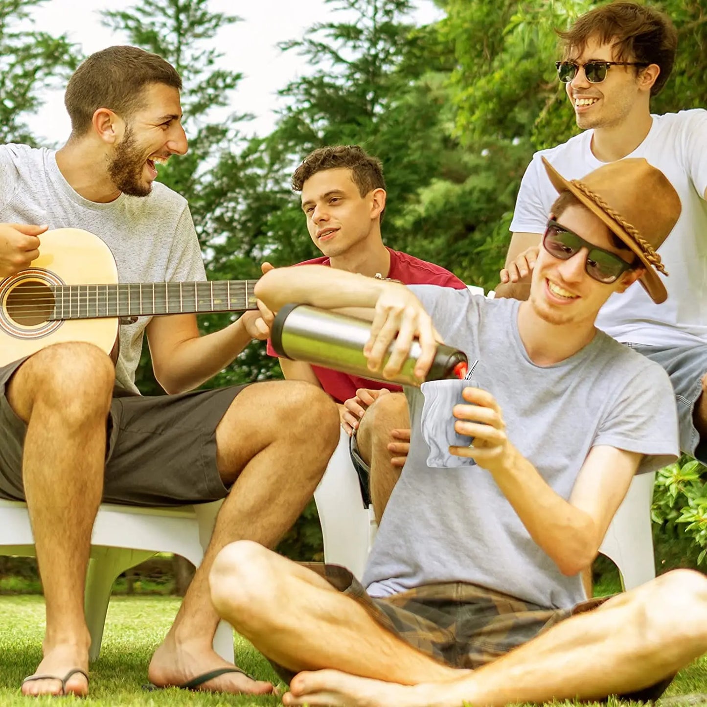 Yerba Mate Natural Gourd Tea Cup Set With Lid 230ML Includes 2 Bombillas