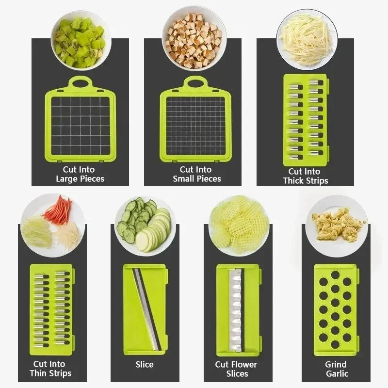 14 in 1 Multifunctional Vegetable Chopper Slicer Dicer Grater for Efficient Meal Prep