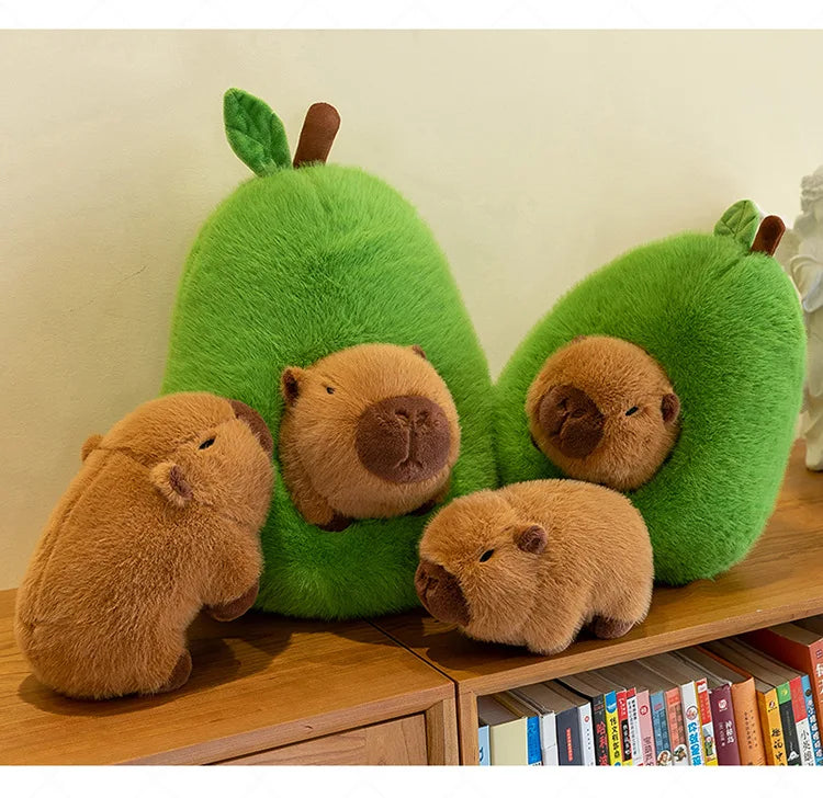 35cm Plush Capybara Doll Avocado Mouse Soft Toy Gift