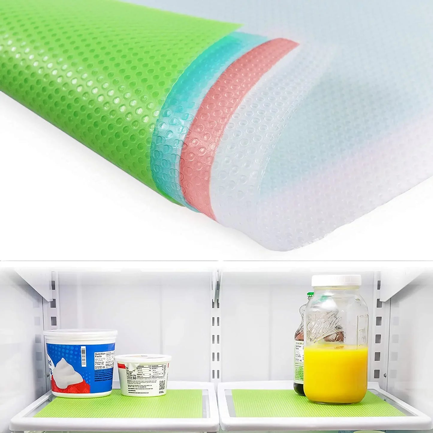 Washable Refrigerator Mats Set - 1/3/5PCS Durable Shelf and Drawer Liners
