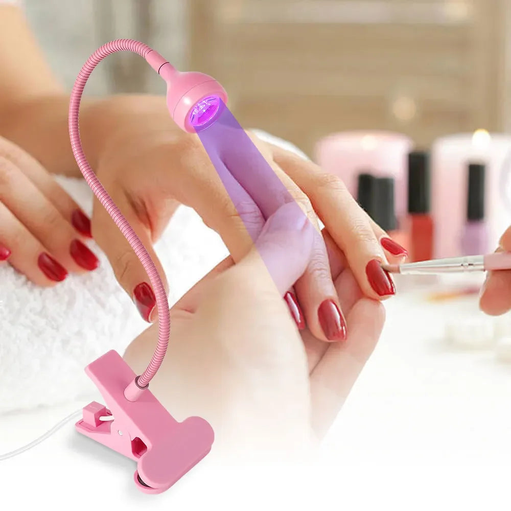 UV LED Light for Nails Drying Lamp Mini USB Clip-on Dryer