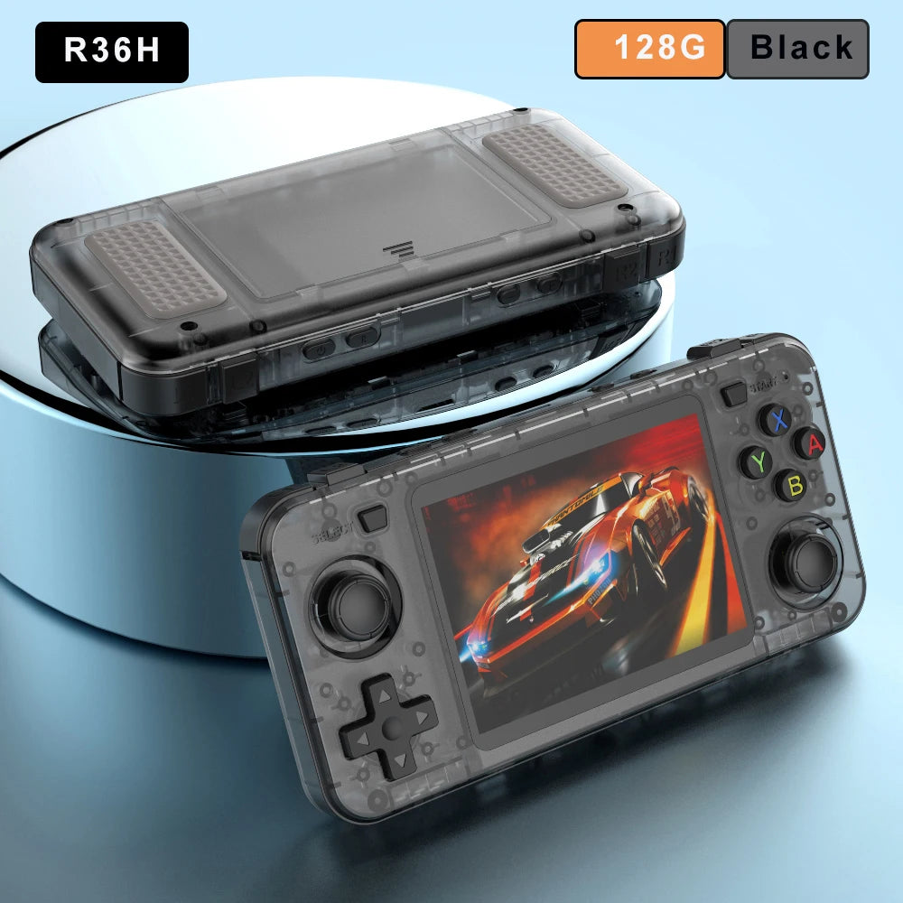 R36H Retro Handheld Video Game Console Linux System 3.5 Inch IPS Screen Portable 64G 128GB Player Gift