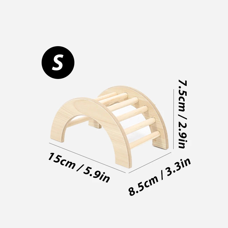 S/M/L Hamster Climbing Ladder Wooden Bridge for Guinea Pigs Rats Small Animals Toys Cage Decor Accessories Szczury Akcesoria