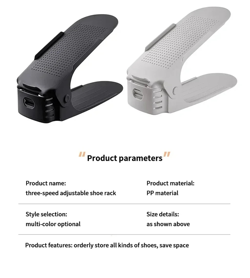 1Pcs Adjustable Shoe Rack Organizer Double-Layer Space Saver