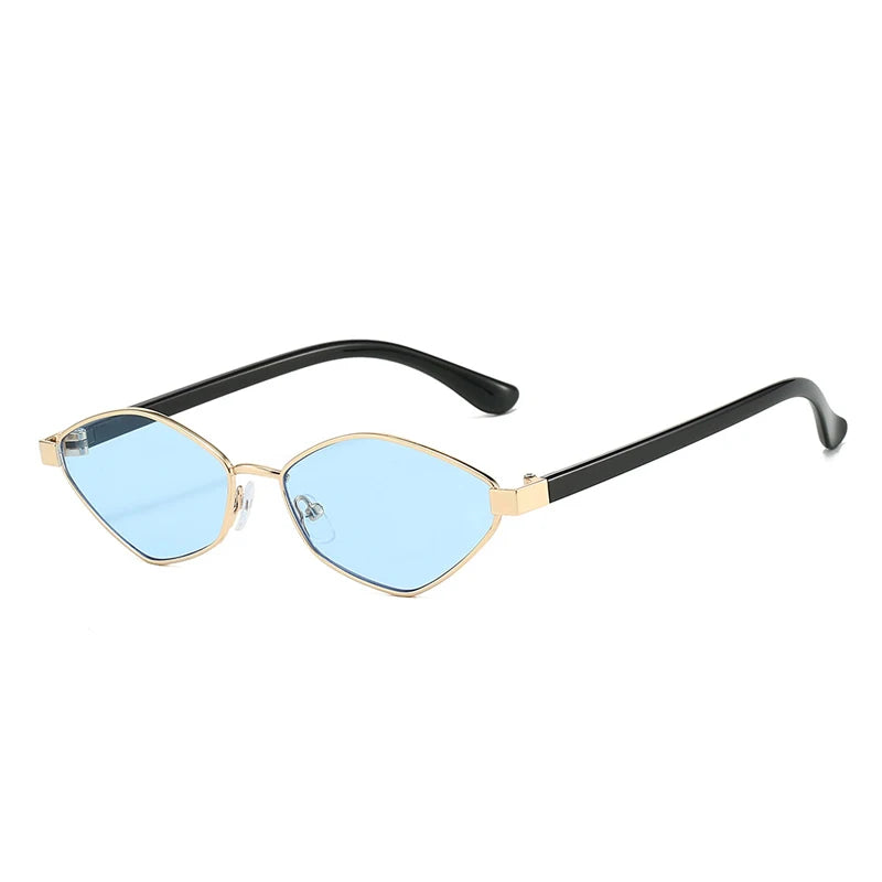 SO&EI Fashion Irregular Polygon Cat Eye Sunglasses UV400 Retro Shades for Women and Men