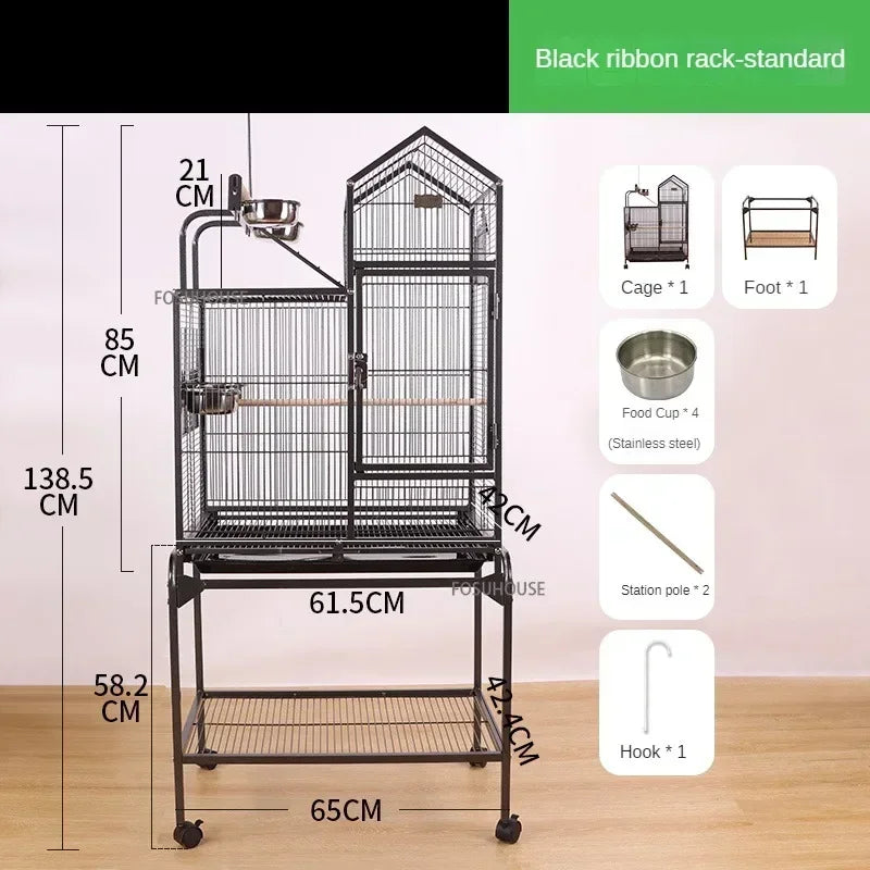 Indoor Starling Canary Pet Fences Outdoor Aesthetic Bird Carrier Decorative Bird Cages Large Parrot CageSpecial Breeding Cage W