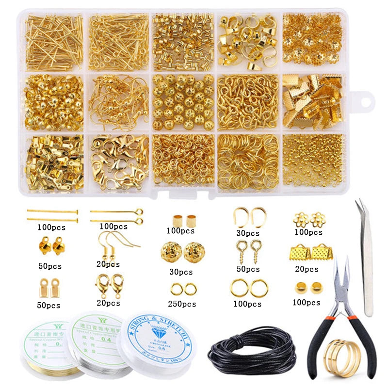 Jewelry Making Supplies Kit with Tools, Copper Wires and Findings