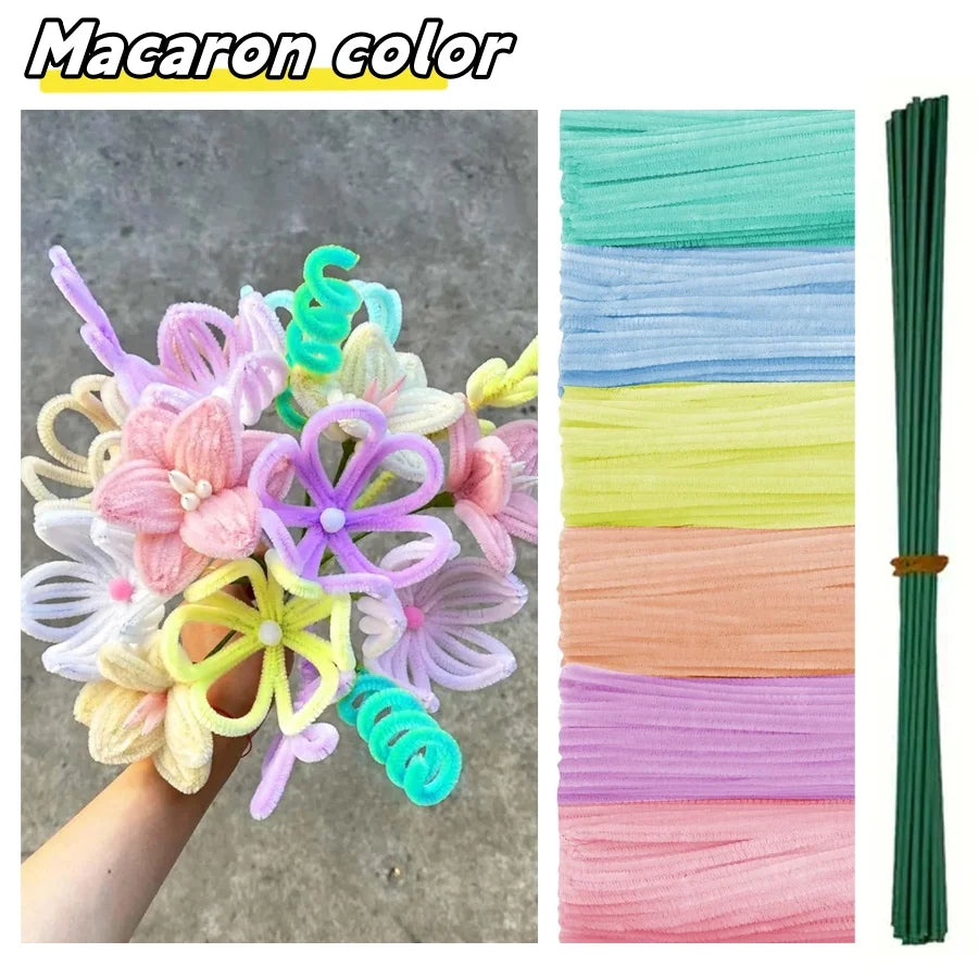 500 or 600 Pieces 12 Inch Pipe Cleaners Chenille Stems Bulk Craft Supplies for DIY Art Projects and Creative Gifts
