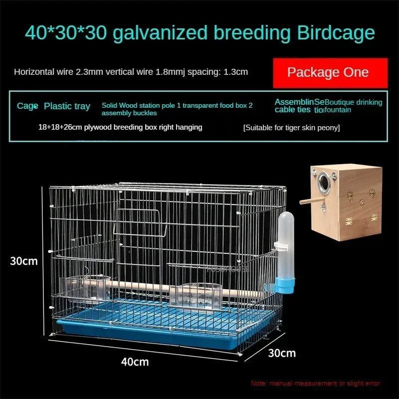 Garden Outdoor Portable Cage Thick Iron Birdcage Large Electroplating Starling Breeding Cage Budgie Bird Cage Bird Accessories W
