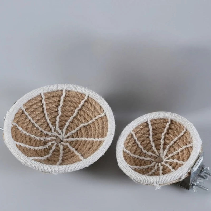 Hemp Rope Bird Nest Parrot Breeding Nest Bird Cage Bed for Budgies Parakeets Cockatiels