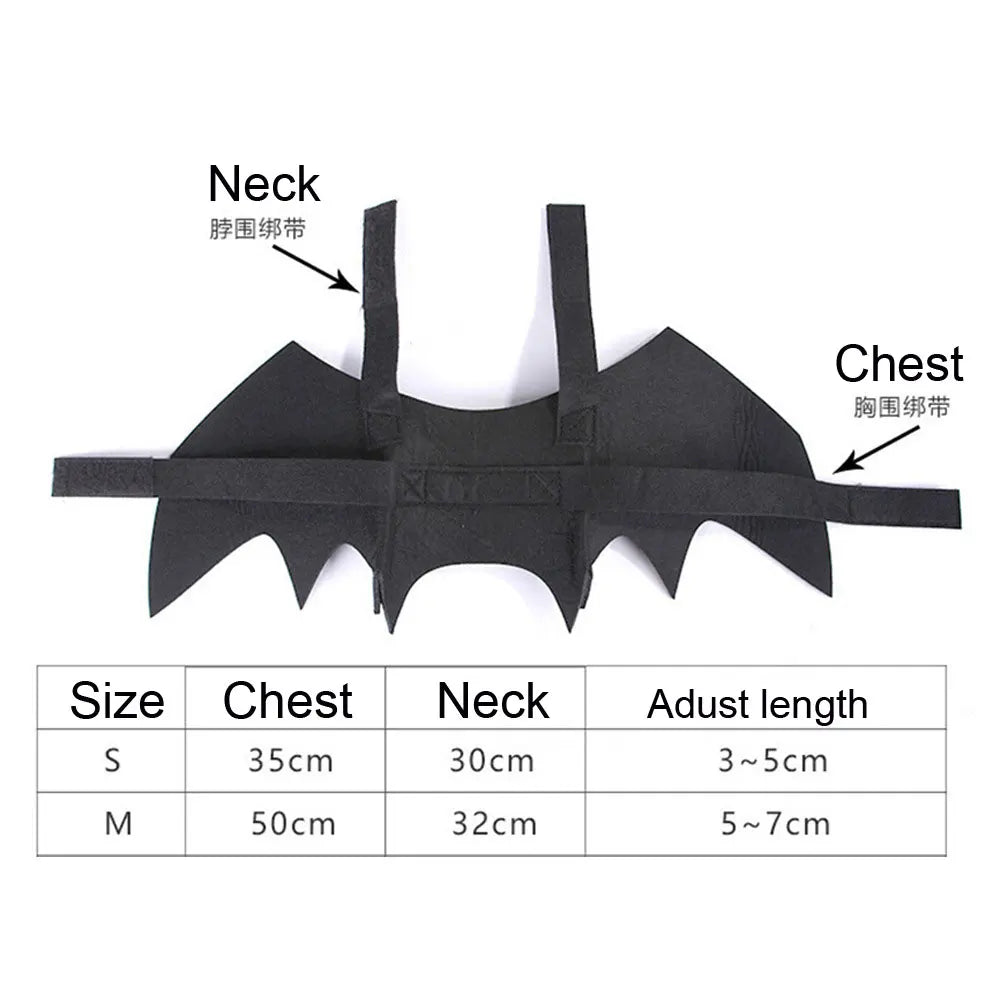 Pet Costume Set Cute Devil Transformation Outfit with Horns & Bat Wings Funny Animal Dress-Up for Cats Halloween Cosplay