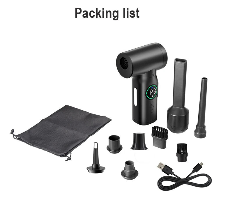 7500mAh Portable Compressed Air Duster 2 in 1 Cordless Cleaner