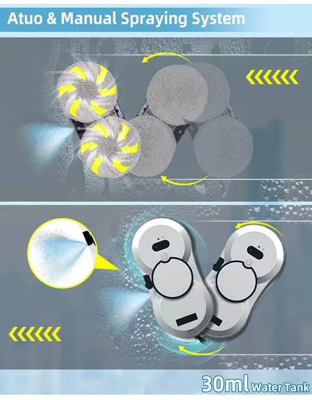 UPS System Robot Window Cleaner Vacuum Smart Home Appliance Auto Clean Glass Windows Washer Electric Floor Mop