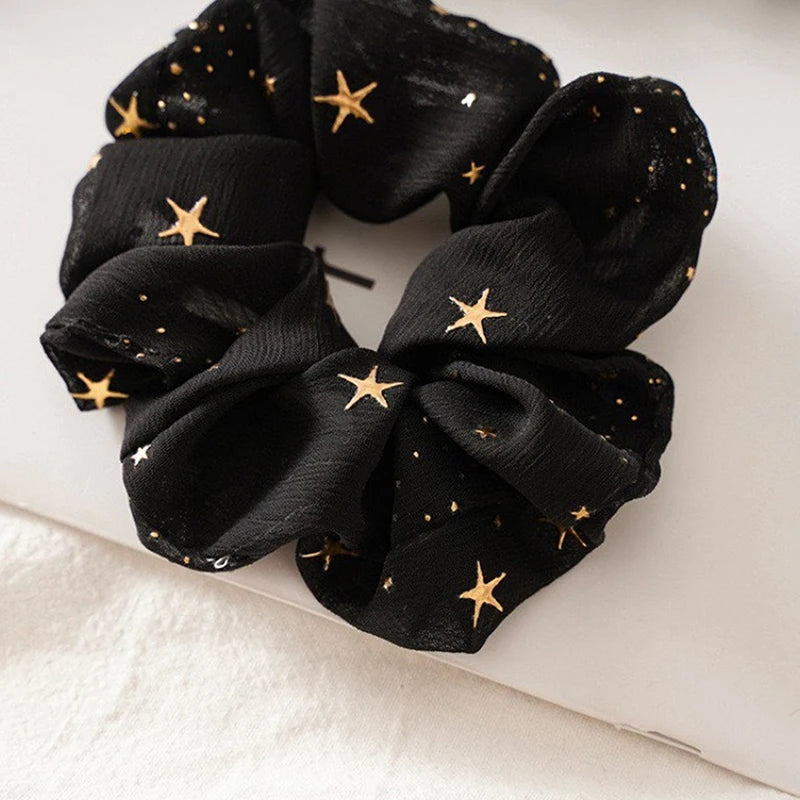 Hair Tie Solid Color Star Dotted Ponytail Accessories