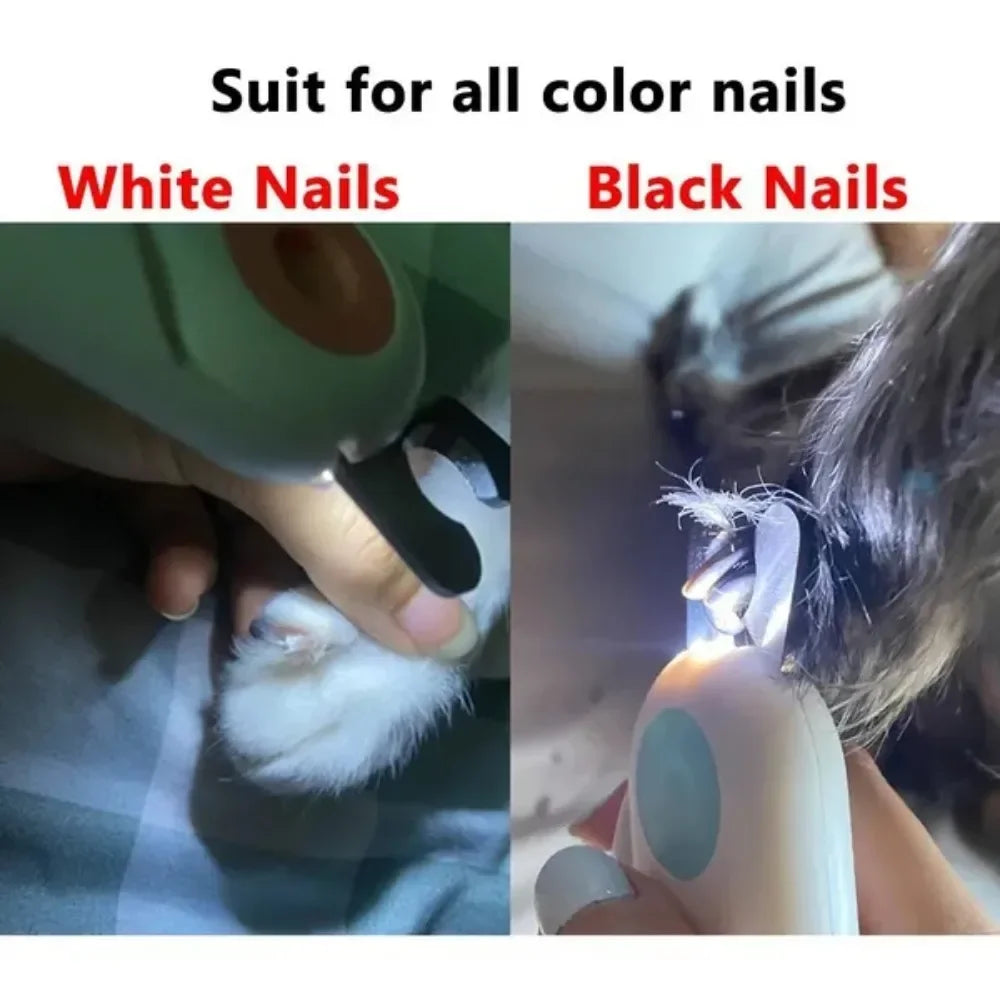 Professional Pet Nail Clipper with LED Light for Cats and Small Dogs - Safe and Easy Claw Grooming Tool