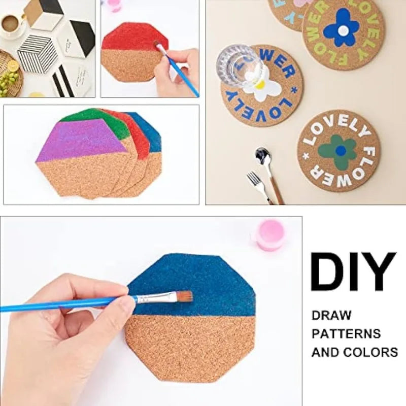 10 Pack Cork Sheets 3mm Thick 12x8 Inch Natural Cork Tiles for Wall Decoration and DIY Crafts