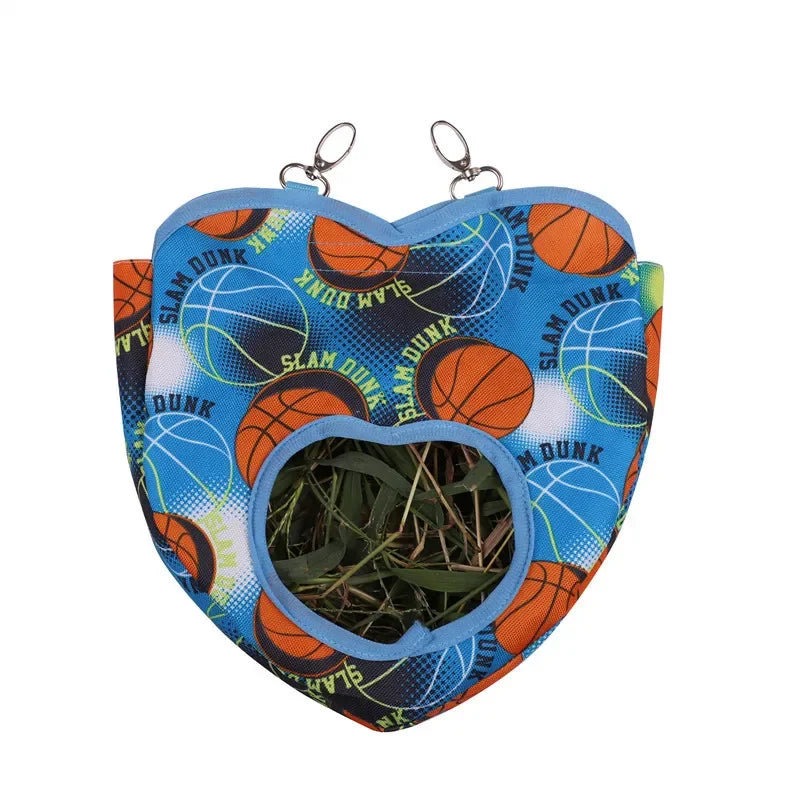 Bunny Hay Bag Guinea Pig Hay Bag Rabbit Feeder Bunny Feeders With 2 Metal Buckles Portable Hay Storage Bag For Small