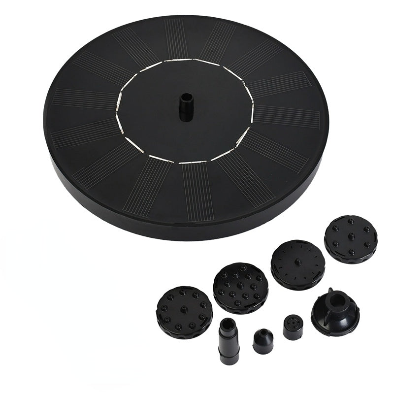 Bomba de agua para fuente solar con 6 boquillas para estanques, baños de pájaros, jardines, piscinas, peceras y fuentes de energía solar para exteriores