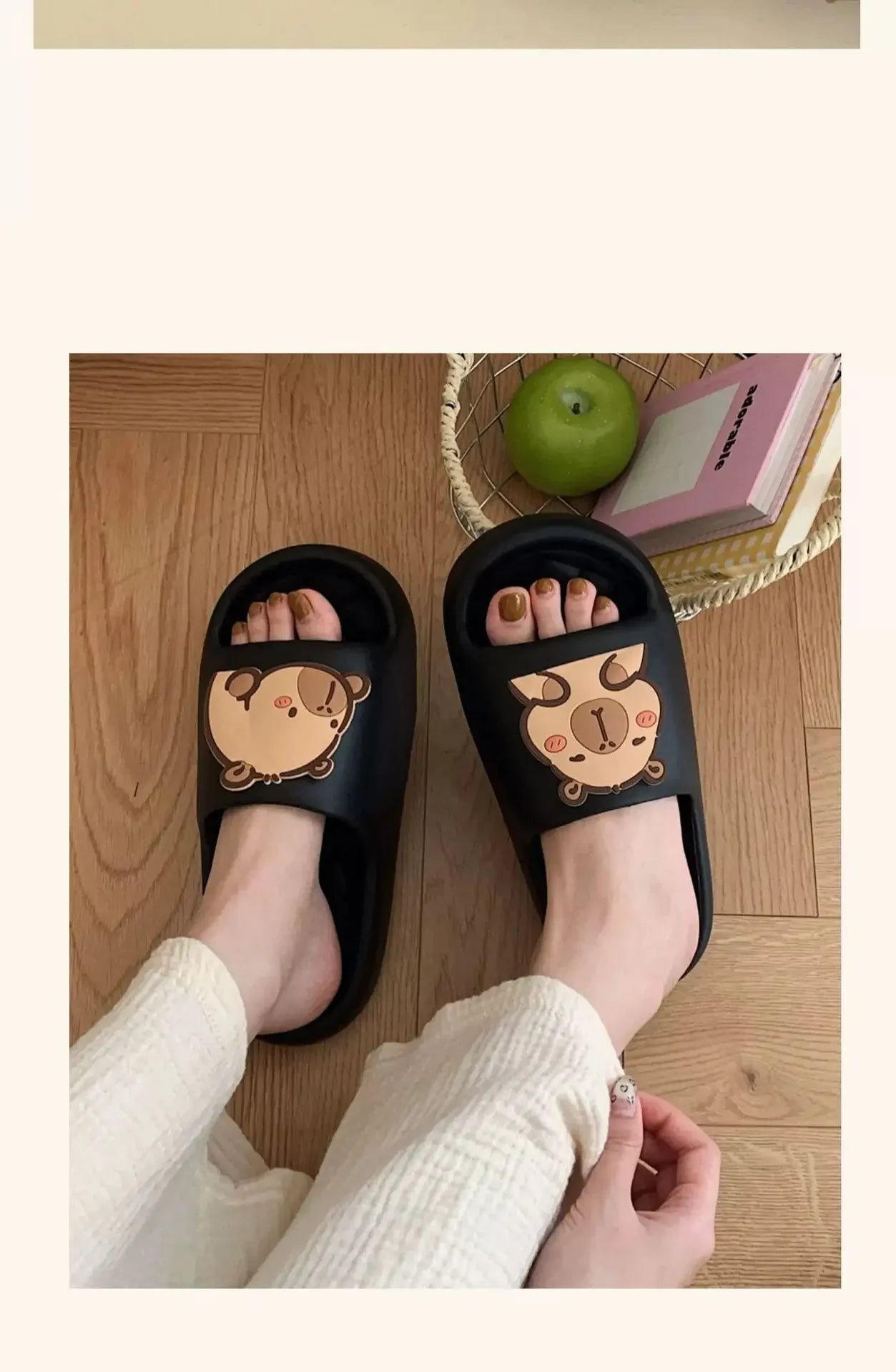 Capybara Slipper Women Cute Cloud Sandals Summer Flip Flops