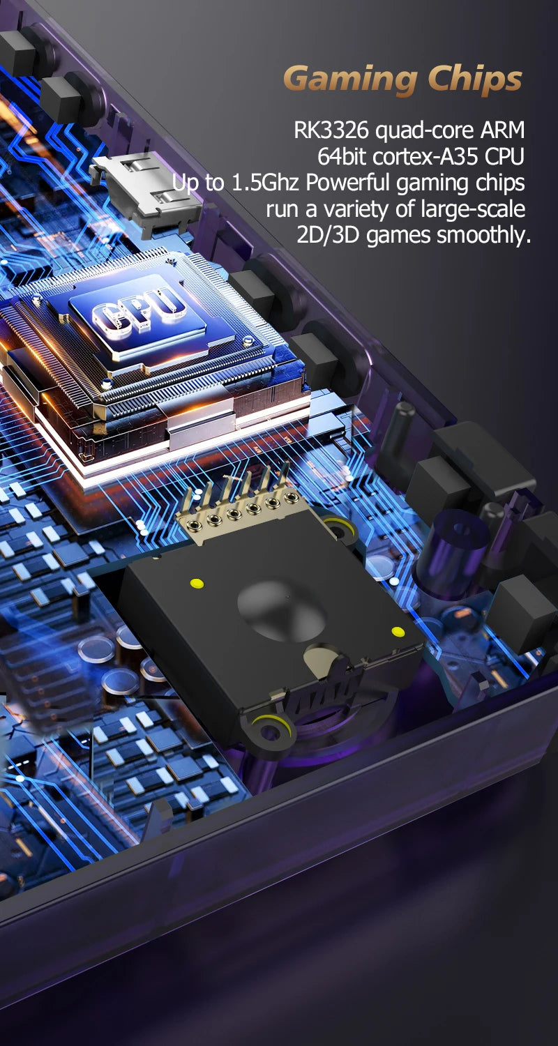 R36H Retro Handheld Video Game Console Linux System 3.5 Inch IPS Screen Portable 64G 128GB Player Gift