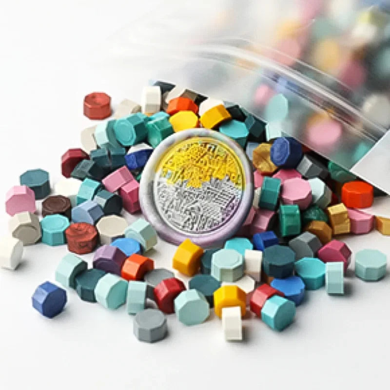 100Pc Retro Sealing Wax Seal Stamp Wax Beads for DIY Invitations