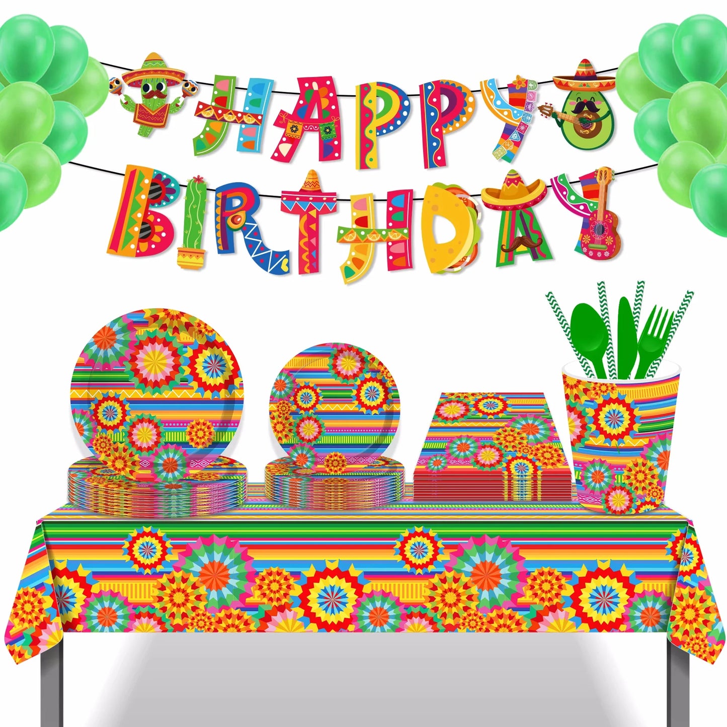 Mexican Fiesta Party Disposable Tableware Sets