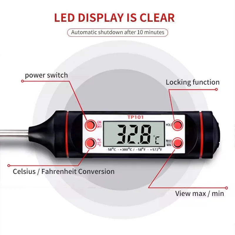 Home Kitchen Digital Meat Temperature Gauge for Cooking