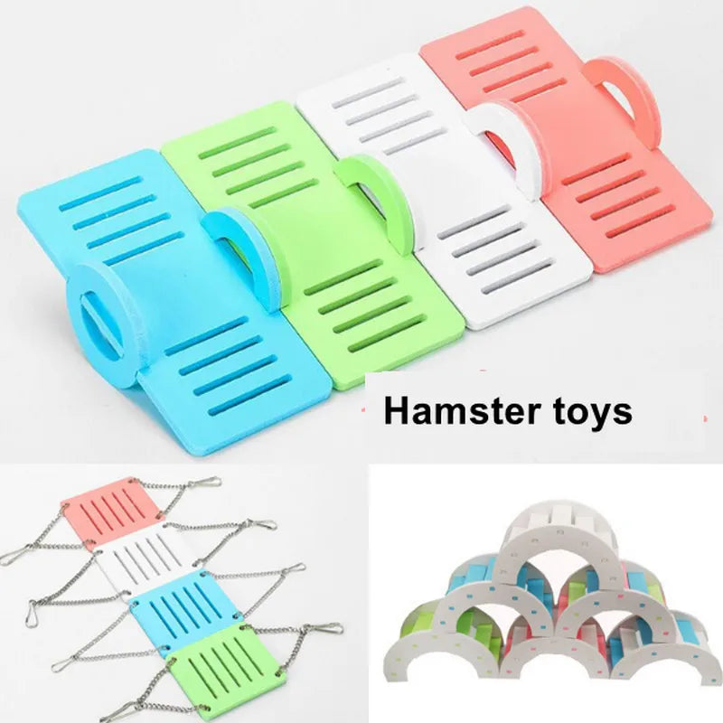 1 piece of barn rat playset, including wooden house, barn board toy, slide nest villa, golden bear house, eco-board bedroom