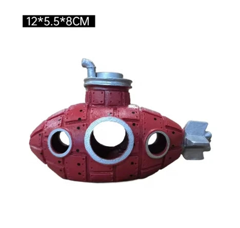 Resin Submarine Ornaments Fish Shrimp Shelter Cave Landscaping Accessories for Aquarium Fish Tank Decorations