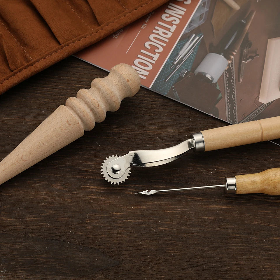 KRABALL Professional Leather Craft Tool Kit for DIY Repair