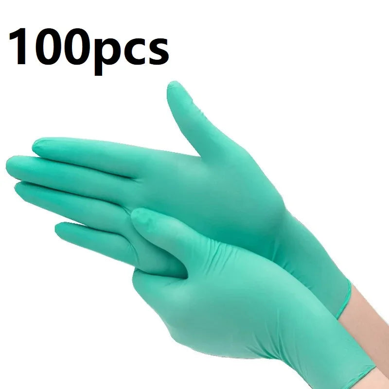 Pink Nitrile Disposable Household Gloves XS to L Elastic Latex Free Waterproof Durable Cleaning Tool