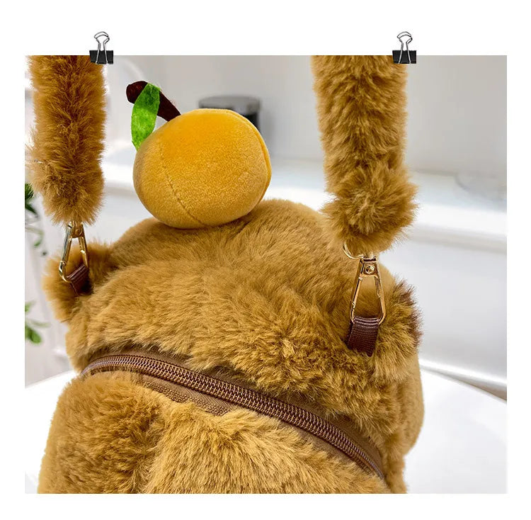 Capybara Plush Backpack Kawaii Mini Knapsack Bag for Kids